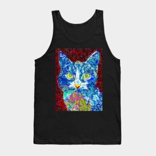 Cat Face Stained Glass Tank Top